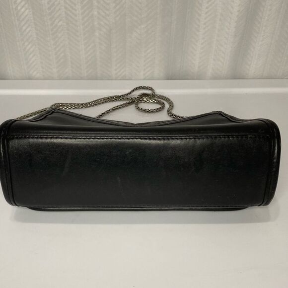 Vintage Authentic Brighton Croc Embossed Leather Chain Strap Small Crossbody - Picture 9 of 10